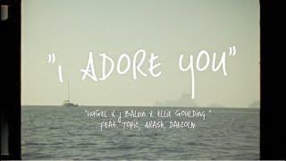 HUGEL x J Balvin x Ellie Goulding feat. Topic, Arash, Daecolm -  I Adore You (Lyric Video)