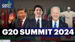 G20 Summit 2024 | Biden, Trudeau, and Xi Jinping Arrive in Brazil | NDTV Profit