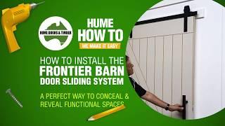 How to install Frontier Barn Door Sliding System