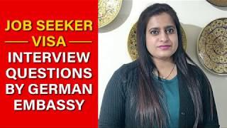 Job seeker visa Germany / visa interview questions German embassy #visainterviewtips