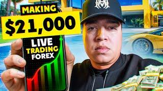 Making $21,000 Trading Forex "LIVE" (TOKYO, JAPAN) | FX Carlos