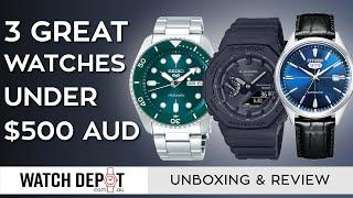 3 GREAT Watches Under 500 AUD | WatchDepot Collections | Unboxing & Review