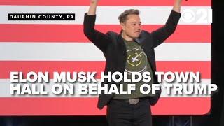 Elon Musk holds Pa. town hall, talks free speech and right to bear arms after awarding $1M