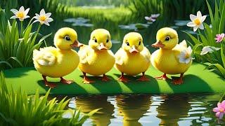 Five Little Ducks Song | Popular Nursery Rhyme & Lyrics for Kids | Fun Counting Song