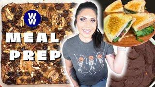 WHOLE FOOD MEAL PREP - PUMPKIN OATMEAL - TURKEY MELT - PROTEIN BROWNIES - WEIGHT WATCHERS!