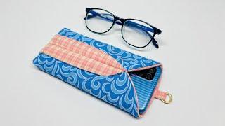 How to sew a 2-color phone bag or glasses bag/easy sewing/ DIY at home