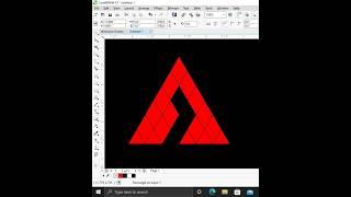 How to create Letter A Logo Design in CorelDRAW #shorts #hemagraphics