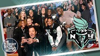 WNBA Champions New York Liberty Take a Victory Selfie with Jimmy | The Tonight Show