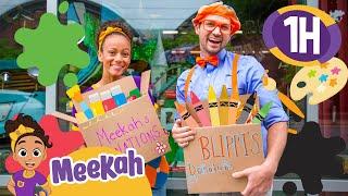 Meekah & Blippi's Art & Crafts Marathon! | Educational Videos for Kids