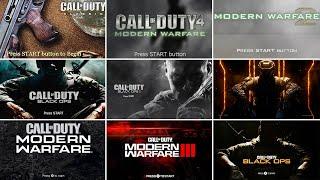 Press Start Button Menu Evolution in Call of Duty Games