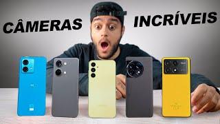 TOP 5 Celulares BARATOS com CÂMERAS INCRÍVEIS e que RODA TUDO 2024