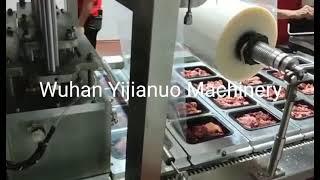 Automatic  fresh meat  MAP  tray sealing machine