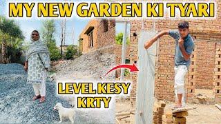 Walls Or Pillars Ko Level Kesy Krty Backyard Ki Cleaning Ka Kaam Or Garden