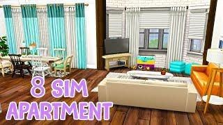 The Sims 4 - 8 Sim Family Apartment | Speed Build | Apartment Renovation