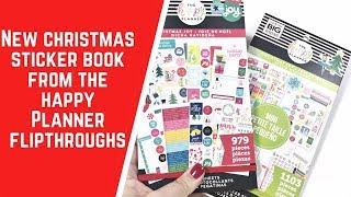 NEW Christmas Sticker Book from The Happy Planner Flipthroughs