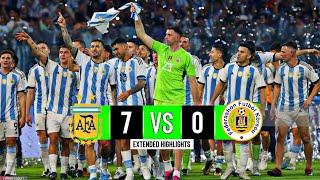 Argentina vs Curacao | 7-0 | Messi Hattrick | Extended Highlights & Goals | Friendly 2023