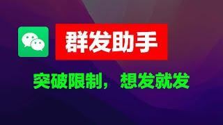 微信群发助手突破限制想发就发【文字、图片、语音、视频】无上限群发，苹果iPhone微信群发