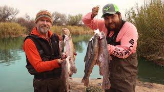 Desert Trout Fishing the Salt River AZ! (Riverside Catch & Cook)