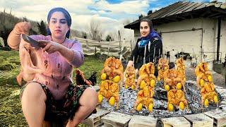 Brazilian BBQ Secrets : Village Girls Grill Whole Chickens with Tradition and Flavor!!