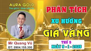 PHÂN TÍCH XU HƯỚNG GIÁ VÀNG HÔM NAY NGÀY 9/1/2025 #dubaogiavang, #nhandinhxuhuongvang