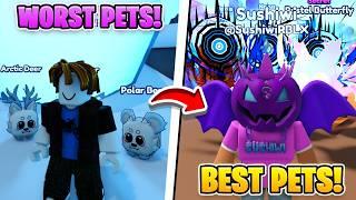 Upgrading NOOB to GOD SECRET PETS in Roblox Pet World!