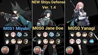 M0S1 Miyabi & M0S0 Jane & M0S0 Yanagi┃NEW Shiyu Defense┃Stages 4 - 7┃S Rank┃Ver. 1.4