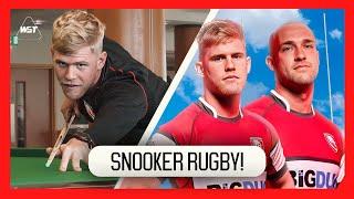 SNOOKER RUGBY CHALLENGE w/ @GloucesterRugbyTV!