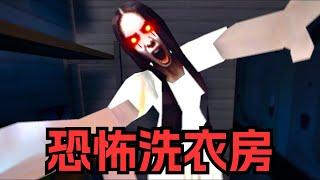 都說獨自一人深夜在洗衣房洗衣服了… 恐怖女鬼在窗外注視著我了！