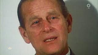 Prince Philip speaks fluently german / Prinz Philip spricht fließend deutsch (1985 Senegal)