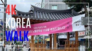 【4K】 Korea Walk - Streets near the House of HAN Kang, the Winner of the Nobel Prize in Literature