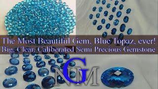 The Most Beautiful Gem, Blue Topaz, ever! Big, Clear, Caliberated Semi Precious Gemstone.