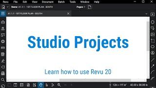 Bluebeam Revu: Studio Projects