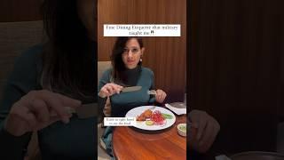 Fine Dining practice ️ #militarylife #grooming #shortvideo #learning #lifegoals #trending #manners