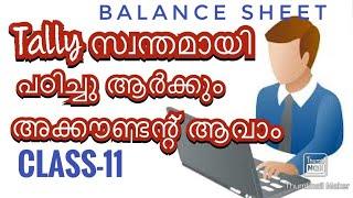 Balance sheet in tally malayalam||balance sheet in tally||tally ERP 9 malayalam tutorial||full tally