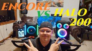 Tronsmart Halo 200 vs JBL Partybox Encore  Sound Check & Wireless Microphone test  Battery Powered