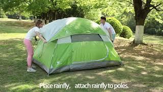 4 Person Camping Tent Installation Method - AlphaMarts.com