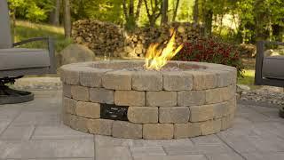 Bronson Round Gas Fire Pit Kit