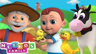 Old MacDonald Had A Farm  |  Animal Sounds Song | Meeko's Family