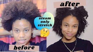 Steam Only Hair Stretch on Type 4 Hair AND Updates!! | Breezy's Puffs