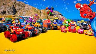 Cars Crazy 8x8 Monster Truck Ryan Laney High Impact Lightning McQueen Mack Hauler Tow Mater Superfly