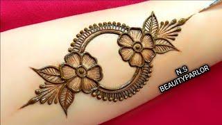 very beautiful front hand mehndi design|easy mehndi design|mehndi design @N.S.BEAUITYPARLOR