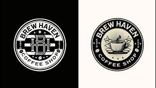 Badge Logo Design Tutorial | Coffee Brand Logo | KIttl Editor