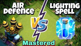 New lighting spell vs air defense | how to use the new lightning spell on air defense