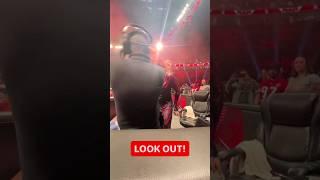 Mist to the timekeeper from Nakamura  #shinsukenakamura #wweraw #wwe #wrestling #codyrhodes