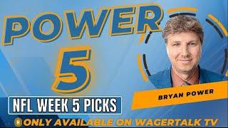 Sunday NFL Week 5 Picks, Predictions and Best Bets | Power 5 for October 5, 2024