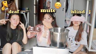 在留学的留子挑战 BLIND, DEAF & MUTE CHALLENGE! ‍