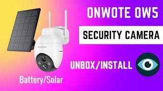 Wire free outdoor security camera install - Onwote OW5