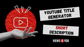 YouTube Title Generator Tool - Views4You