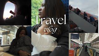 TRAVEL VLOG | FLYING WITH A 4 MONTHS OLD BABY FOR THE FIRST TIME | bwwm interracial couple