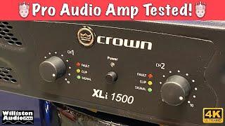 The King of Pro Audio? Crown XLi 1500 Amp Dyno Test and Review [4K]